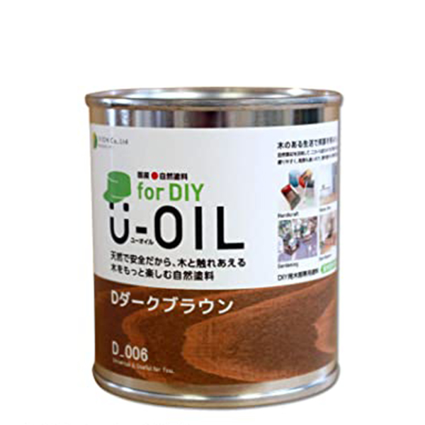 国産自然塗料 U-OIL for DIY(屋内・屋外共用)カラータイプ【Basic 33 colors】 – 170ml (D09 ホワイト)